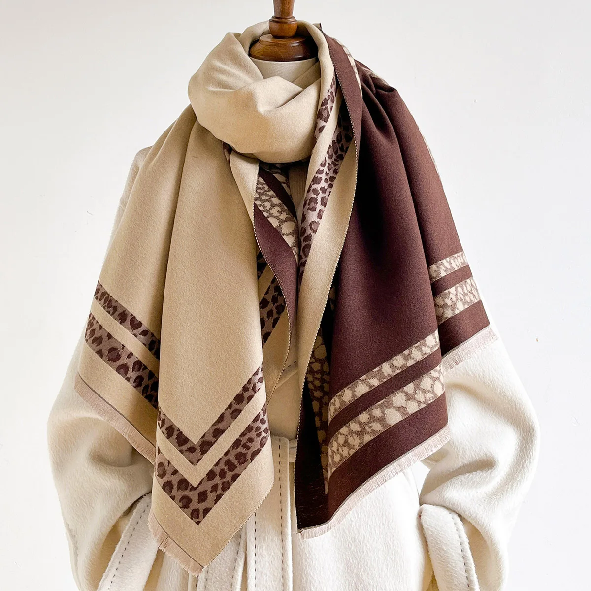 Woven Scarf Blanket - Winter omkeerbare warme grote sjaal voor