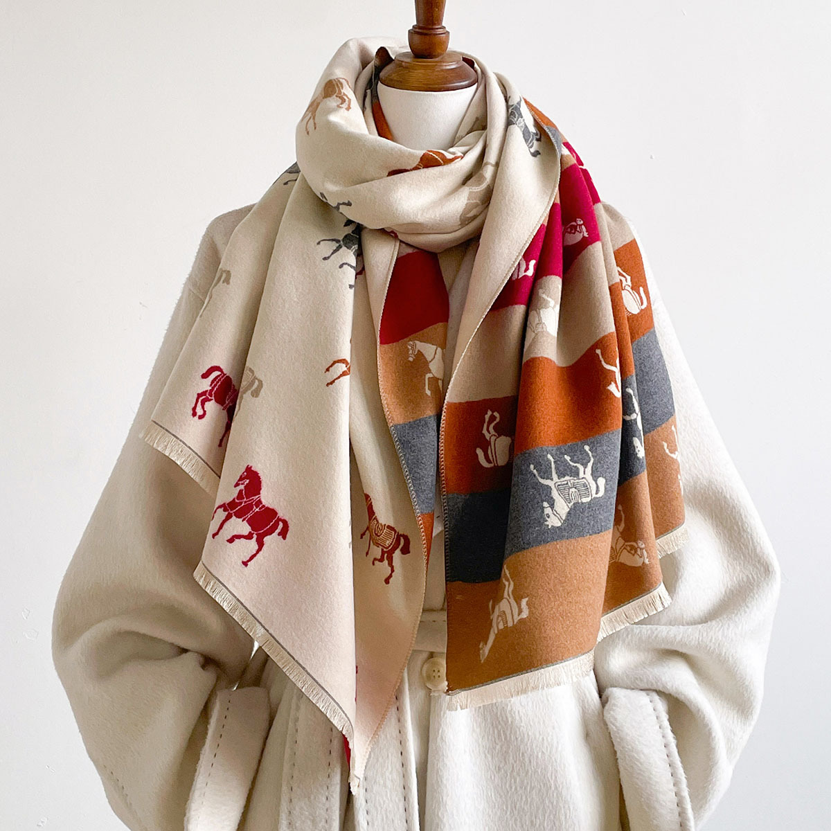 Woven Scarf Blanket - Herfst Winter Sjaal Dames Pashmina Shawls