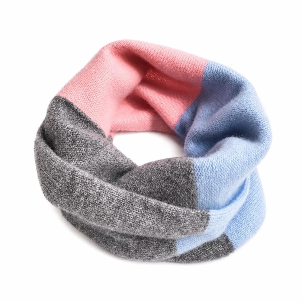 Infinity Scarf Knit - Zachte, kleurrijke, oneindige sjaal, gebreid, elastisch,