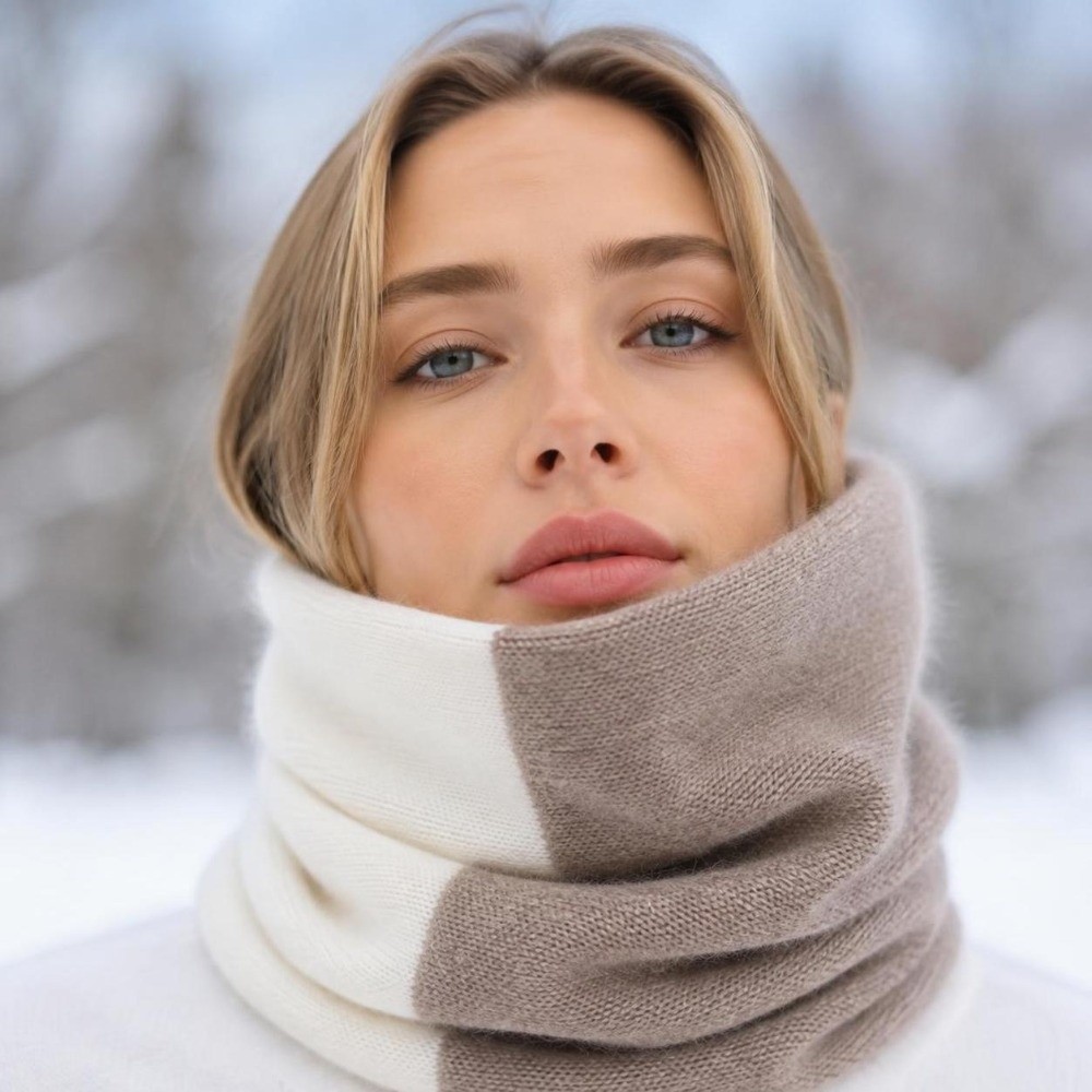Infinity Scarf Knit - Zachte, kleurrijke, oneindige sjaal, winddicht, gebreide