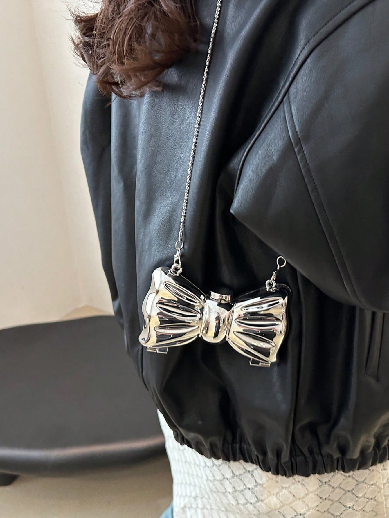 Kleine, glanzende clutch met e - Tie Clip Silver recensie en prijs